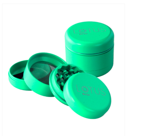 BLACK LEAF - Lotus Grinder - 4 parti - ceramica - Acquamarine / turchese