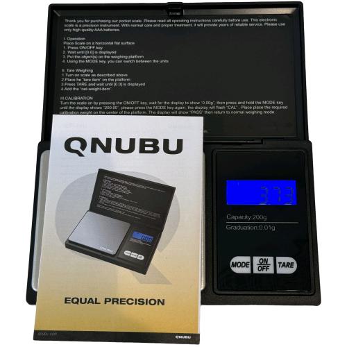 QNUBU -Bilancia digitale Equal Precision (0,01 g a 200 g )